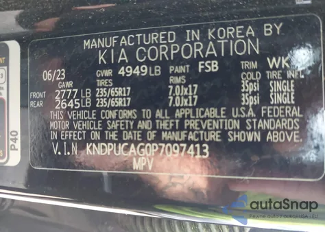 2023 Kia Sportage Hybrid Lx from USA, damaged, VIN KNDPUCAG0P7097413